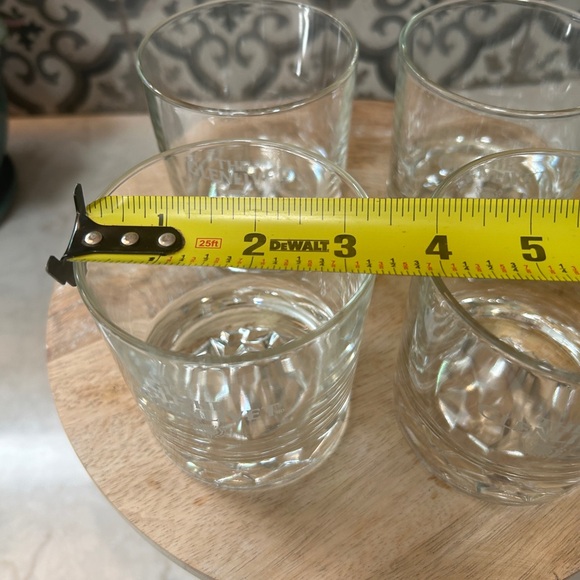RARE- VINTAGE THE GLENLIVET WEIGHTED DIAMOND CUT BOTTOM GLASSES- SET OF 4 - Picture 4 of 6